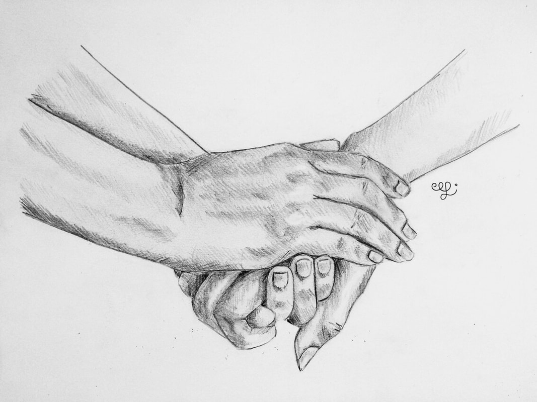 Hands sketch by Erika Lancaster