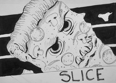 Inktober sketch for prompt: Slice by Erika Lancaster