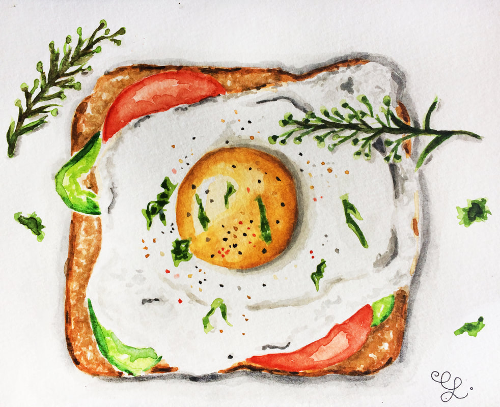 Watercolor Food Illustration by Erika Lancaster