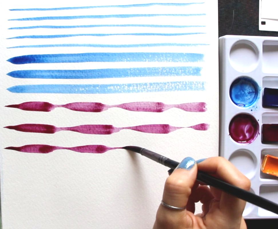 Watercolor for Beginners: Basic Washes and Brush Strokes to Practice -  Erika Lancaster- Artist + Online Art Teacher