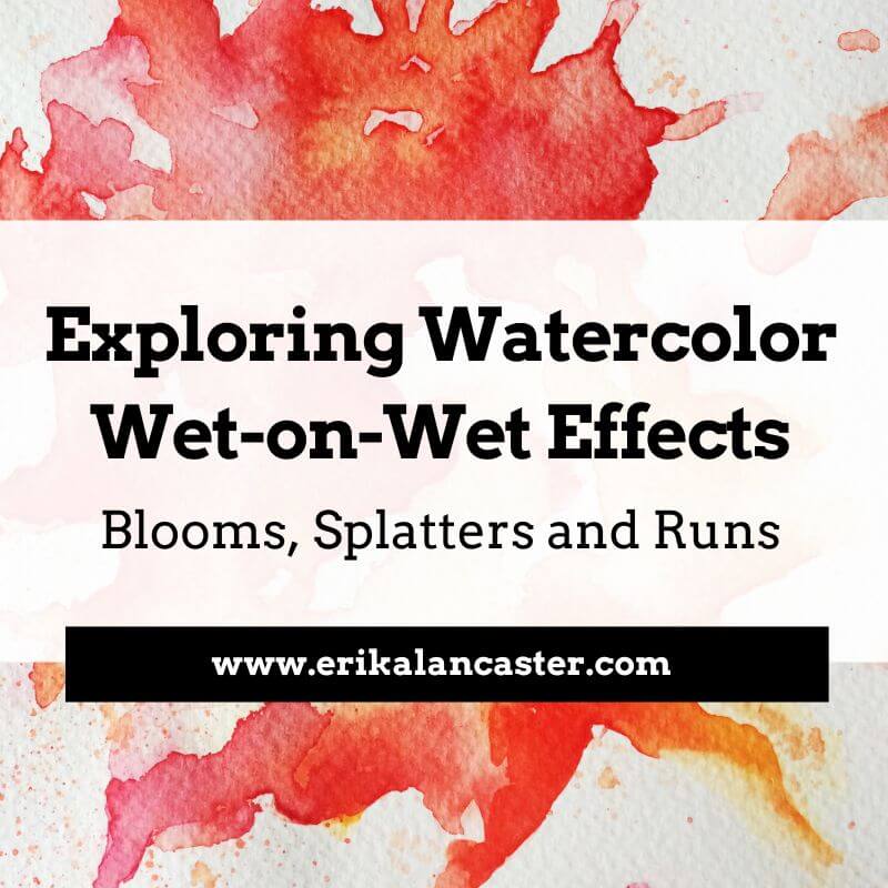 Watercolor Wet on Wet Effects Blooms Splatters and Runs