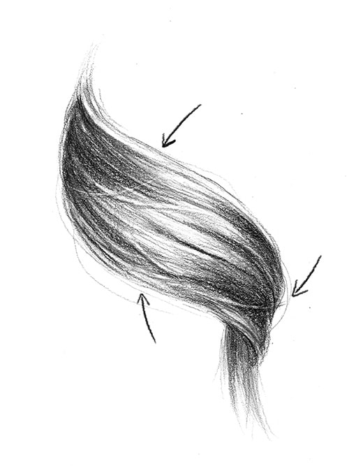 How to draw hair realistically tutorial for beginners 
