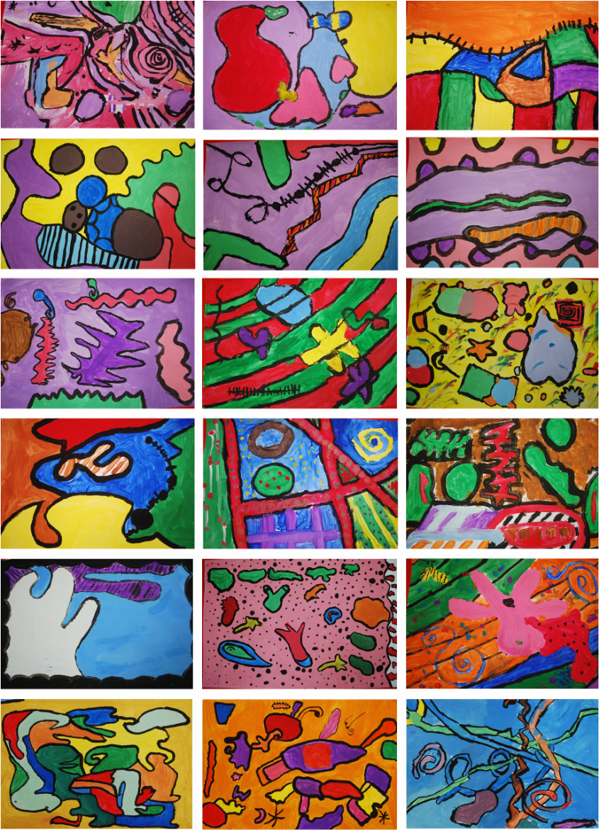 Abstract Expressionism 3rd Grade Art Project