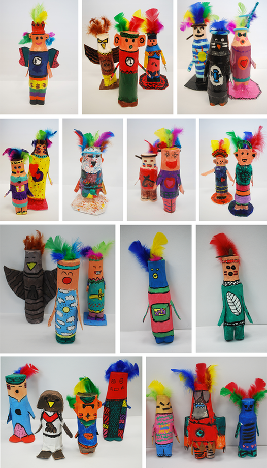 Paper Mache Kachina Dolls 5th Grade Art Project