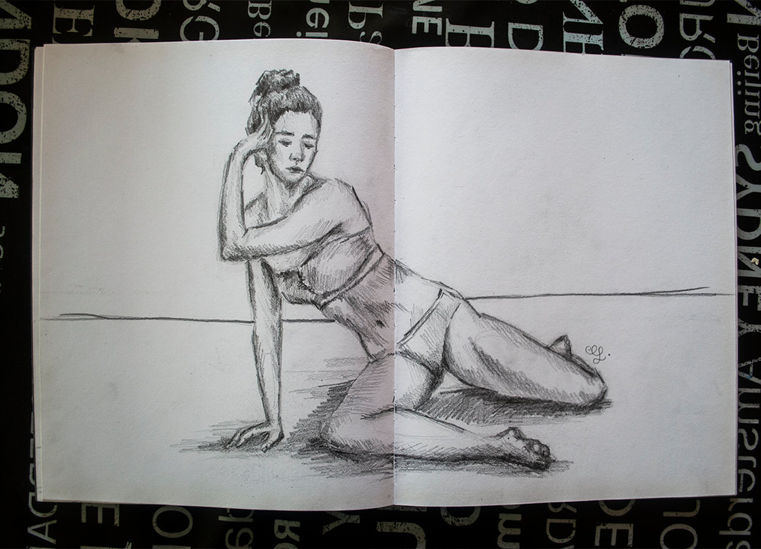 Female figure sketch by Erika Lancaster