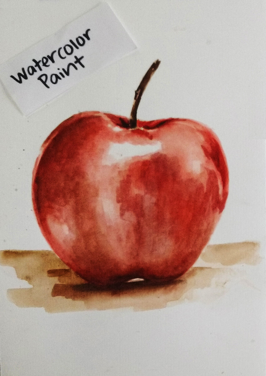 Apple watercolor painting. Sakura Koi watercolor set on Cold Press 140 lb. Art-n-Fly watercolor paper.