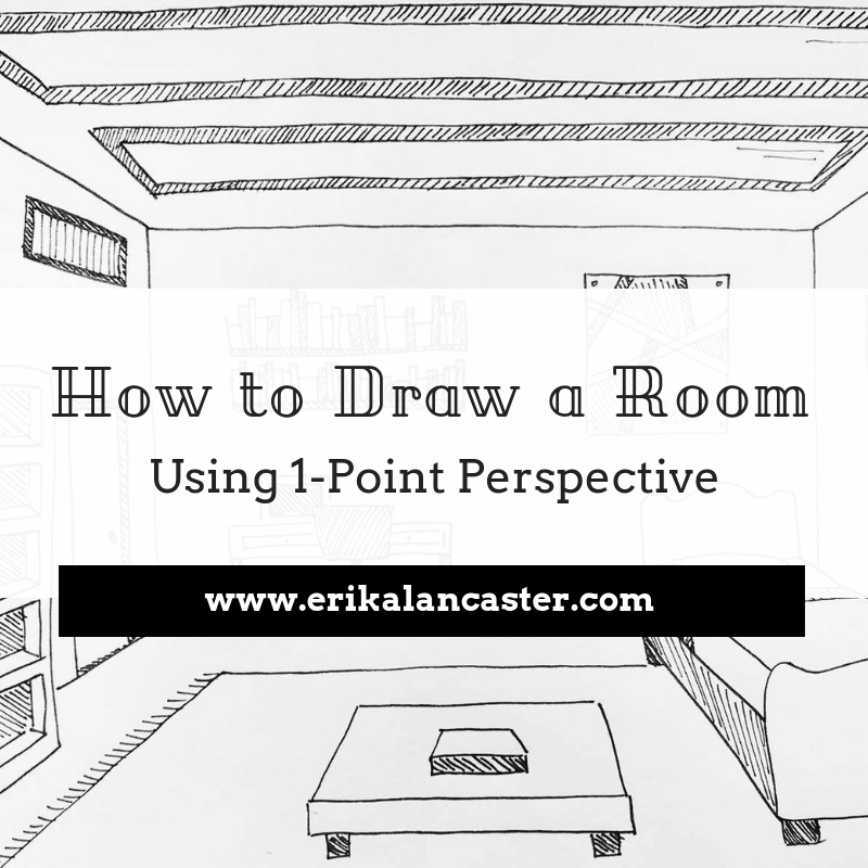 How to Draw a Room with 1 Point Perspective
