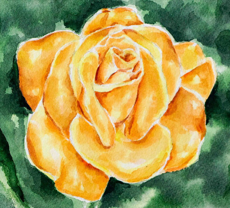 Floral Watercolor Painting by Erika Lancaster