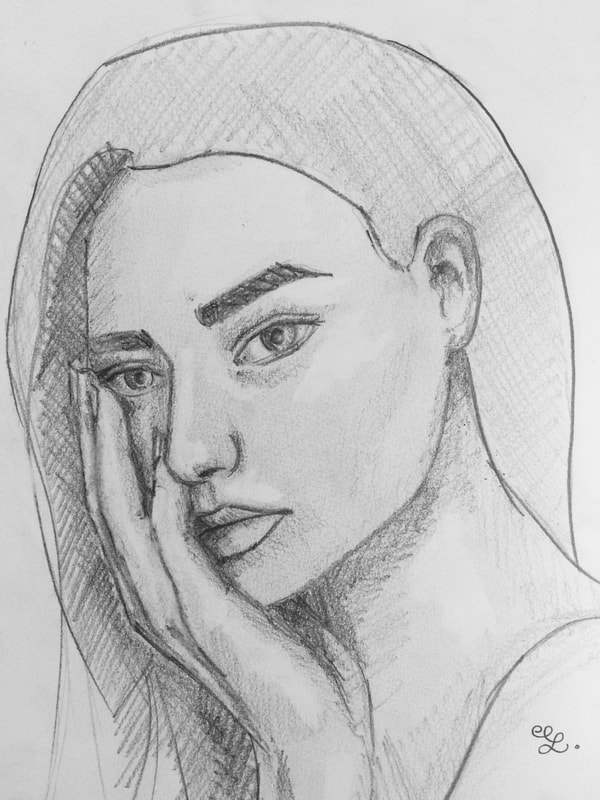 Portrait sketch by Erika Lancaster