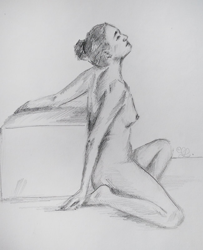 Female figure pose study