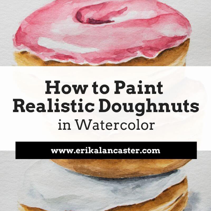 Realistic Doughnuts Watercolor Tutorial