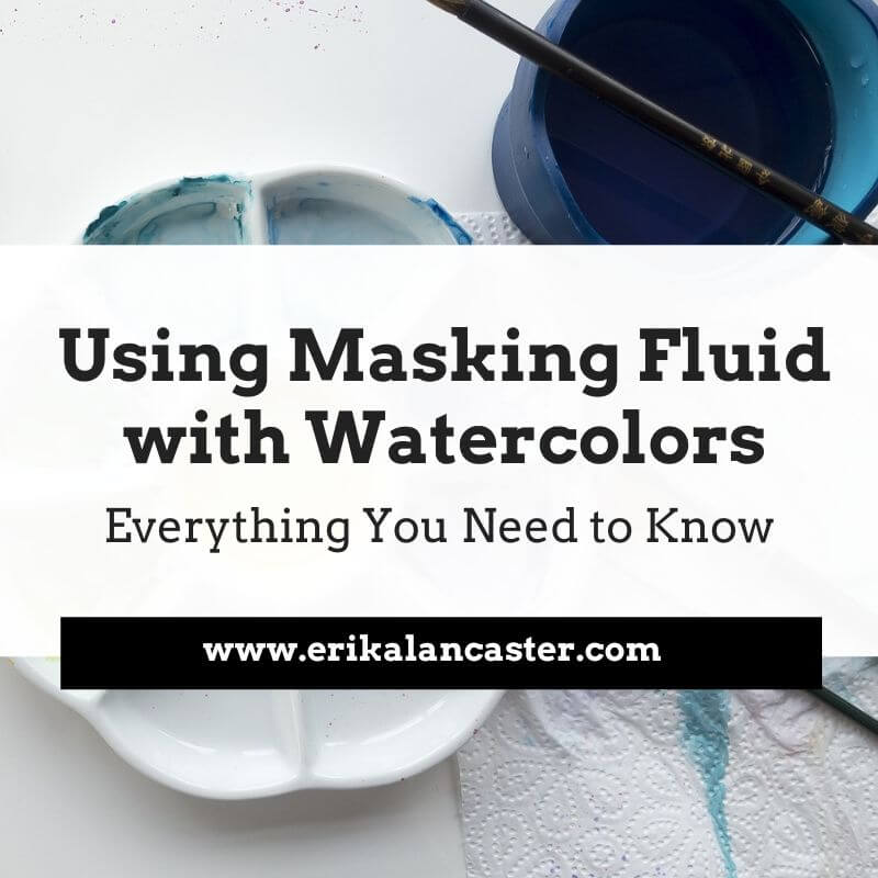 Masking fluid with watercolor how to use