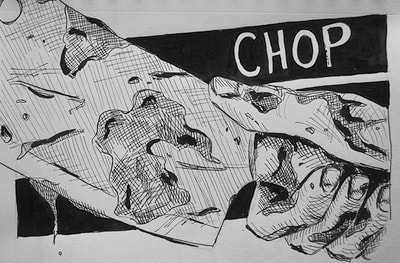 Inktober sketch 24: Chop