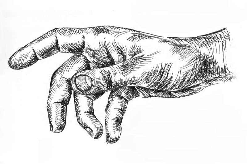 Pen and Ink Hand by Erika Lancaster