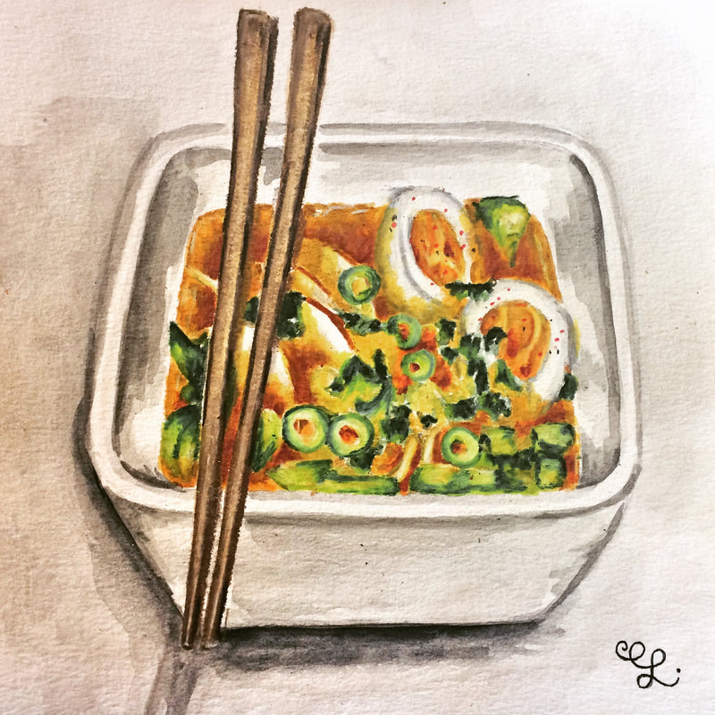 Watercolor food illustration by Erika Lancaster