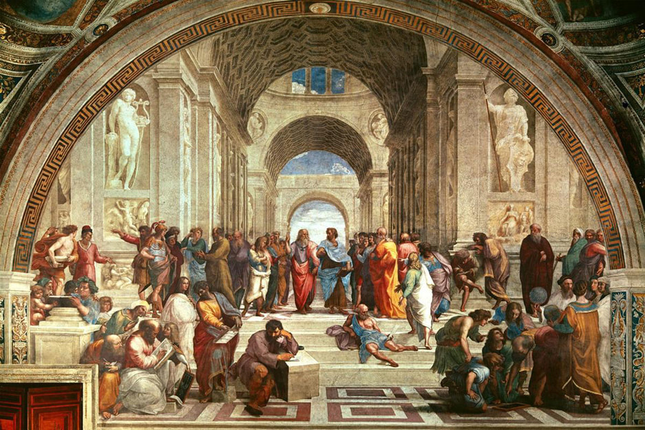 Painting by Raphael showing perspective