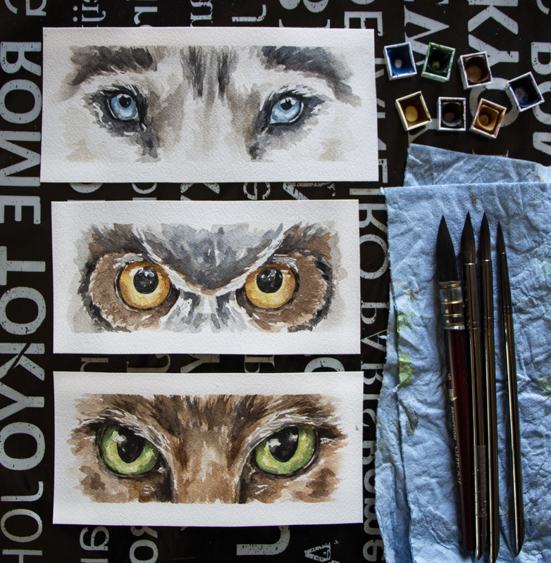 How to Paint Animal Eyes Using Watercolor