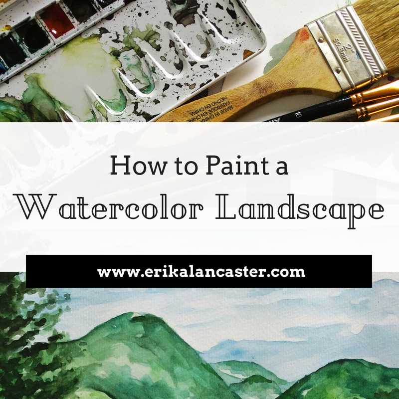 How to Paint a Watercolor Landscape Beginner Tutorial