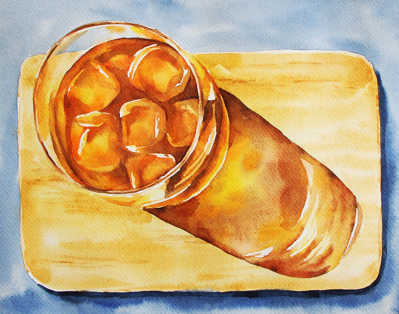 Watercolor Summer Drink by Erika Lancaster
