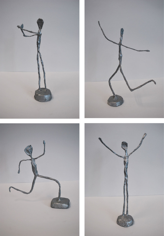 Giacometti-Inspired Wire Sculptures 9th Grade Art Project